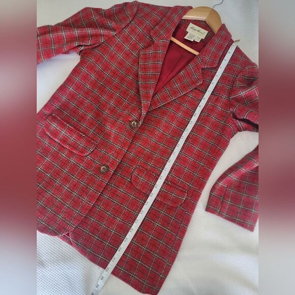 Eddie Bauer plaid wool petite blazer sport jacket new without tags - Picture 6 of 12